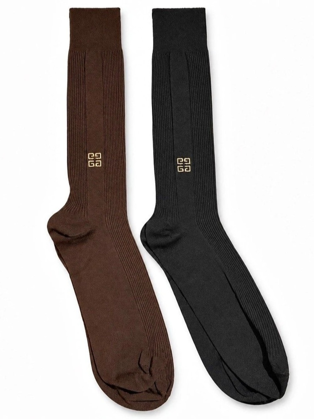 2 pair Givenchy Vintage Monsieur Ribbed Dress Socks sz10-13